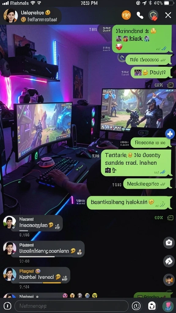 Tampilan grafis yang memukau dalam permainan.