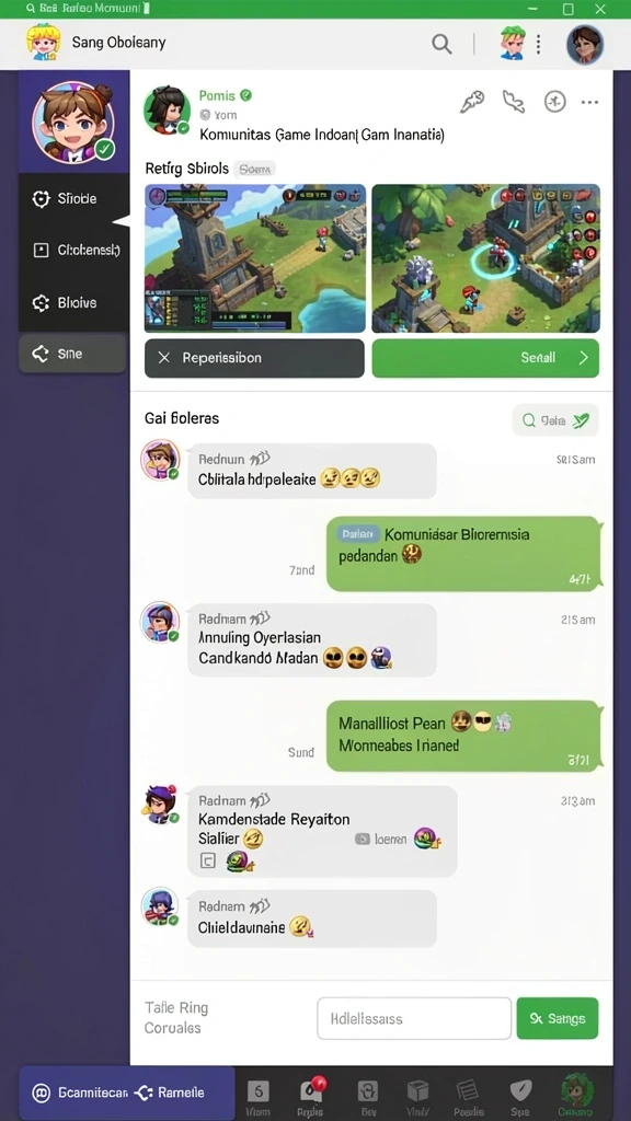 Screenshot menunjukkan beberapa kategori permainan yang tersedia.