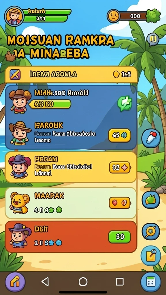 Level permainan yang semakin menantang.