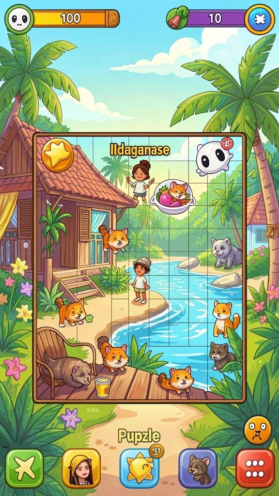 Screenshot tampilan antarmuka utama QTGAME.