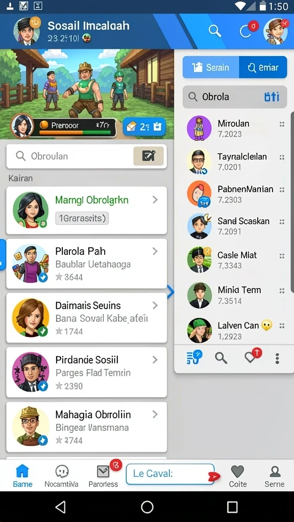 Screenshot saat bermain permainan kartu di QTGAME.