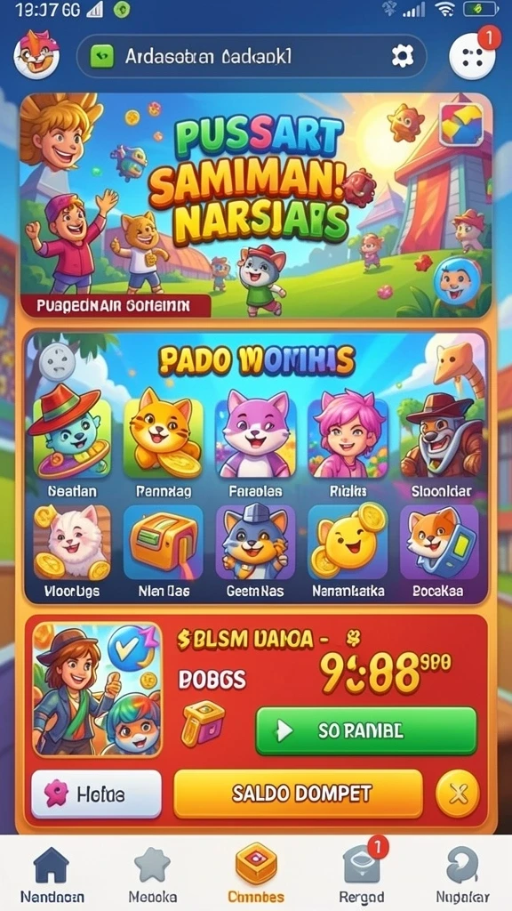 Grafis level yang menakjubkan dan berwarna.