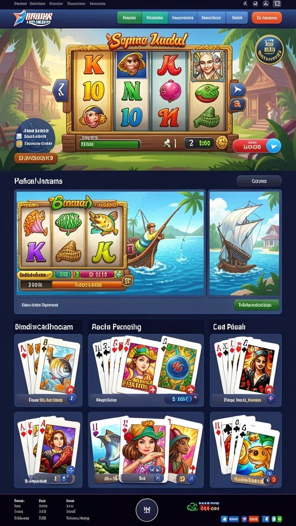 Tampilan utama game RI889 dengan karakter yang siap bertarung.