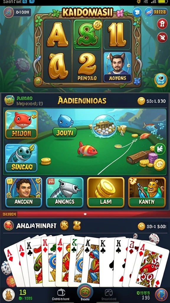 Tampilkan berbagai fitur menarik dalam game.